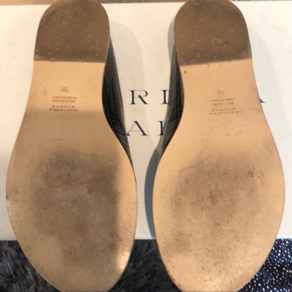 Gabriela Hearst Ellington elaphe embossed leather slides black - Picture 5 of 5